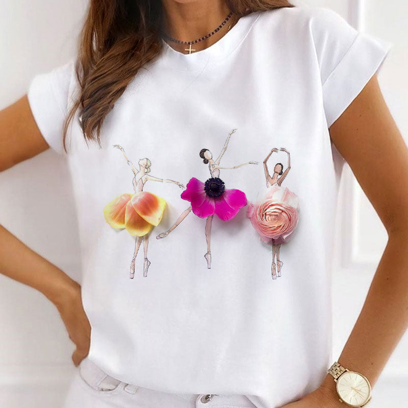 Style A: Flower Fairy White T-Shirt