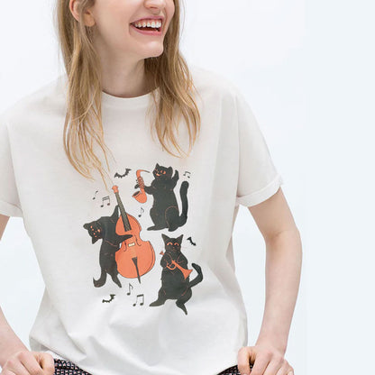 Dance With Cat Cotton Tee