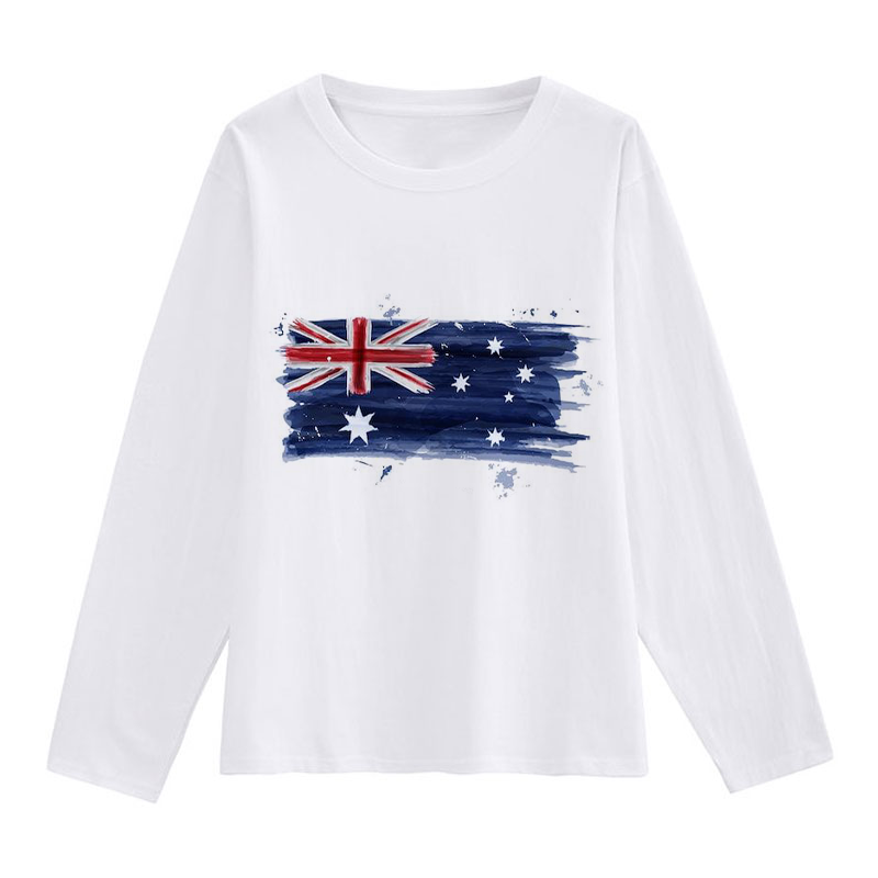 Happy Australia Day White Shirt For Ladies J