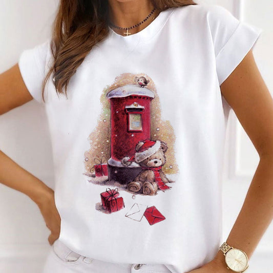 2021 HAPPY NEW YEAR Christmas Women White T-Shirt I