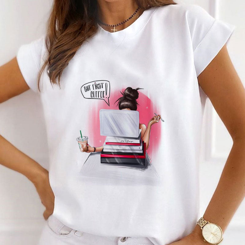 Style XIV:  Enjoy Life Women White T-Shirt