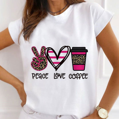 Style Y :  I Love Coffee Women White T-Shirt