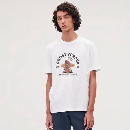 Ghost Surfer Never Stop Cotton Tee