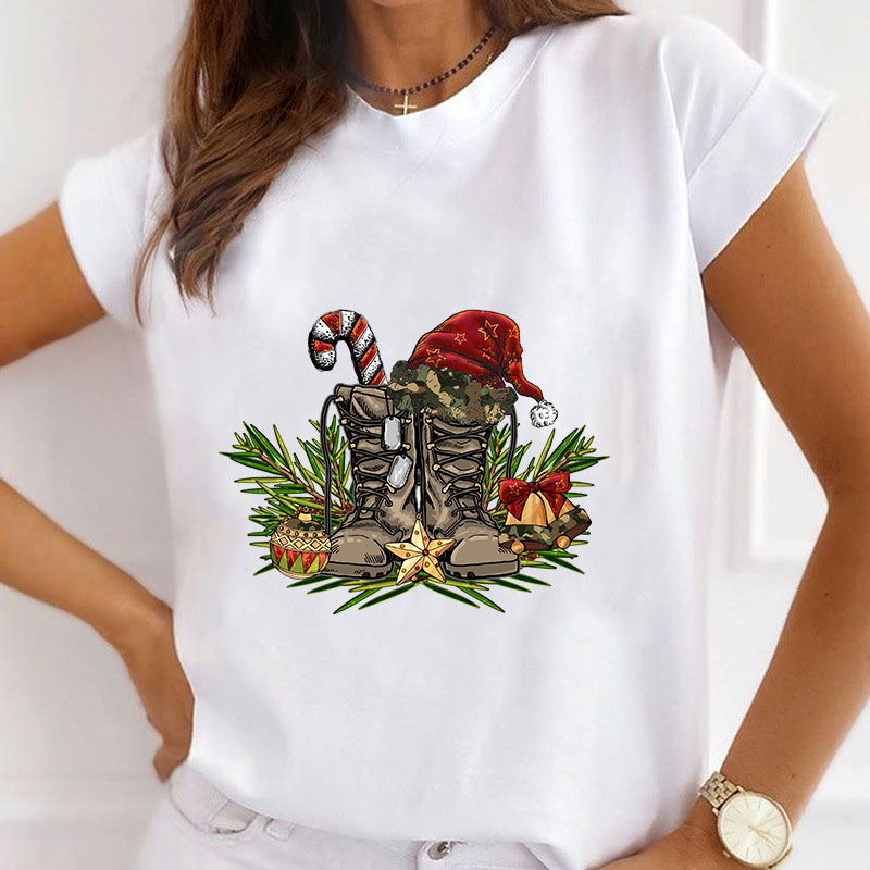 2022 Christmas Western Boots T-Shirts