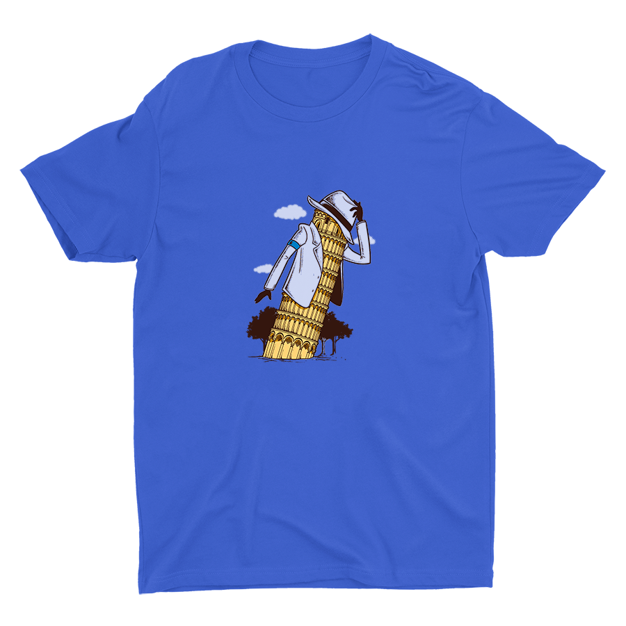 Leaning Tower Leaning Man Mom Cotton Tee