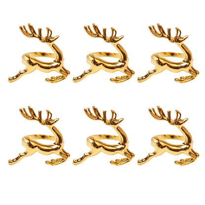 6pcs Christmas Elk Napkin Rings