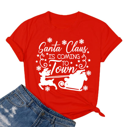 Cotton 2022 Santa Claus T-shirts