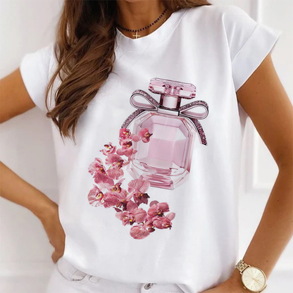 Perfume Series Female White T-Shirt A