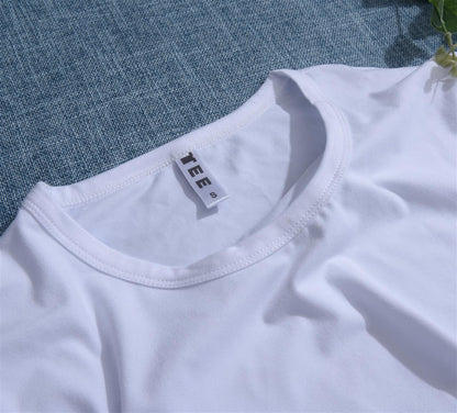 Style W :  Comfortable life Female White T-Shirt