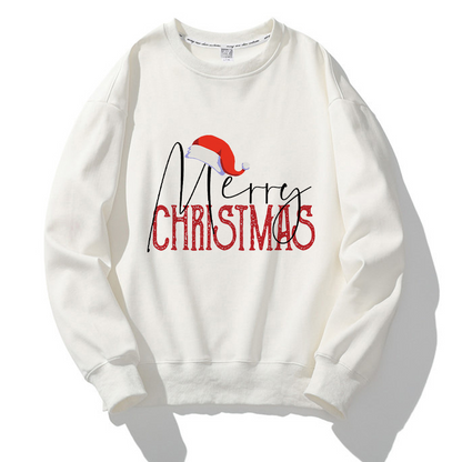 Lovely Christmas O-Neck White Sweater J