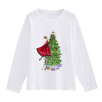 Hello Christmas Women White T-Shirt Z