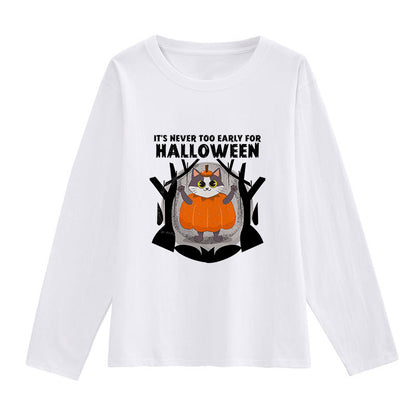 I Love Halloween Ladies White T-Shirt H