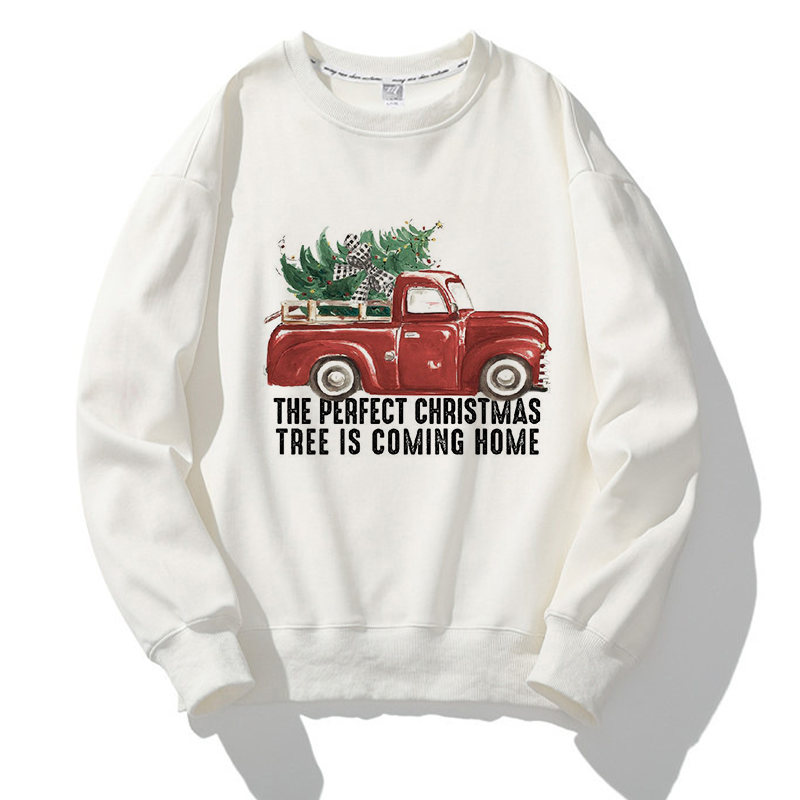 Merry Christmas O-Neck White Sweater E