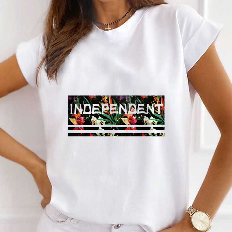 Inspirational Language Women White T-Shirt C