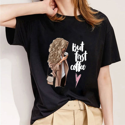 Style F： Enjoy Life Ladies Black T-shirt