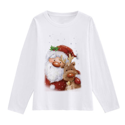 HELLO Christmas Women White T-Shirt E