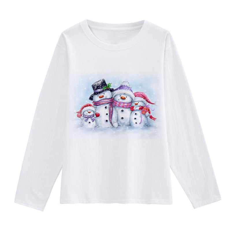 2021 Christmas Fashion White T-Shirt O