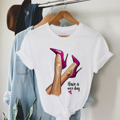 Fierce High-Heel Portrait White Tee D