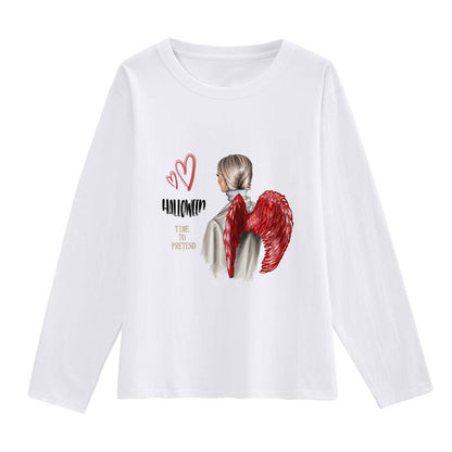 Happy Halloween Ladies White T-Shirt S