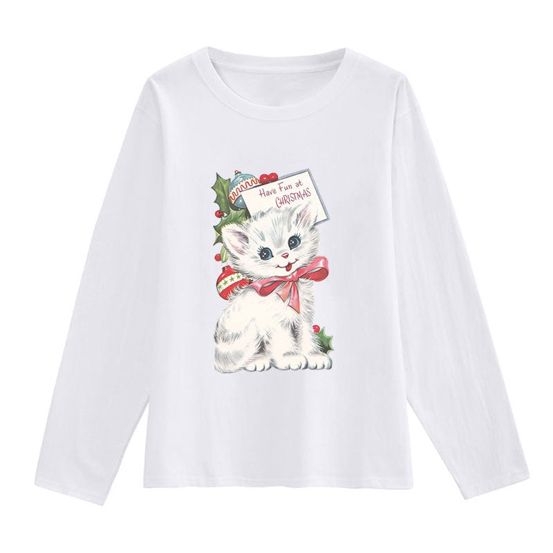 Gorgeous Christmas Women White T-Shirt C