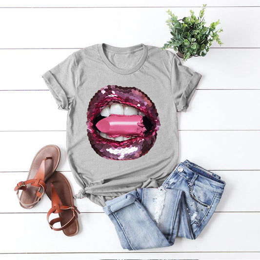 Fashion Multicolor Print T-Shirt Q