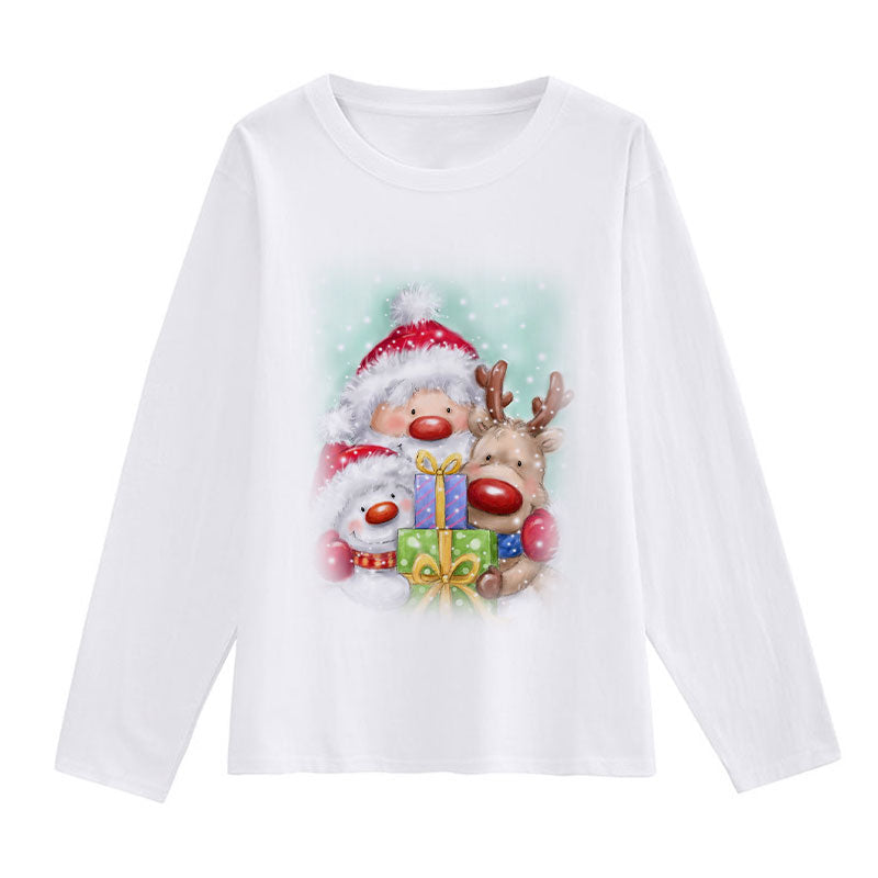 2021 Christmas Fashion White T-Shirt Q