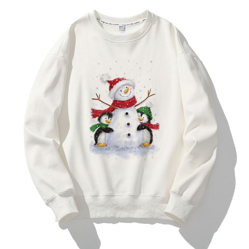 Merry Christmas O-Neck White Sweater F