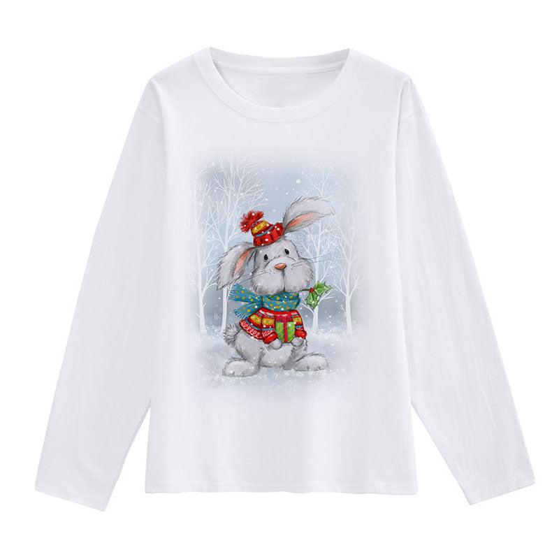 2021 Christmas Fashion White T-Shirt R