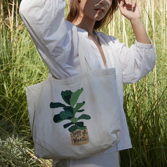 FIDDLE LEAF FIG CANVAS BAG