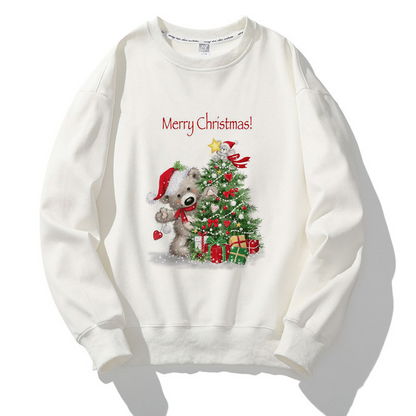 Merry Christmas O-Neck White Sweater B