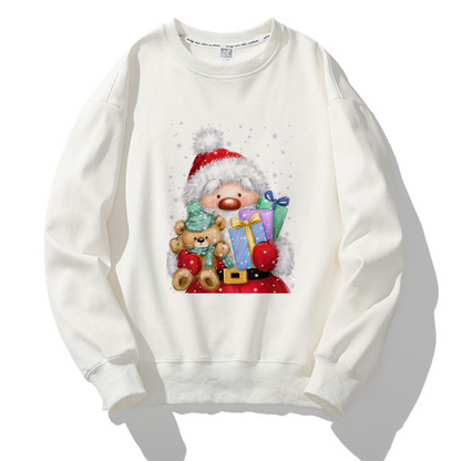 Jolly Christmas O-Neck White Sweater E