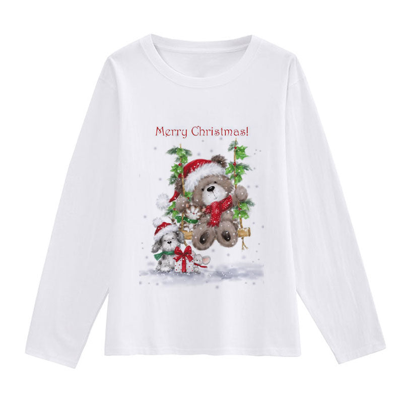 Merry Christmas Women White T-Shirt C