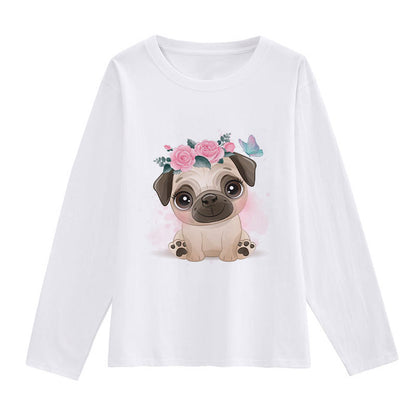 I Love Puppy Women White T-Shirt H