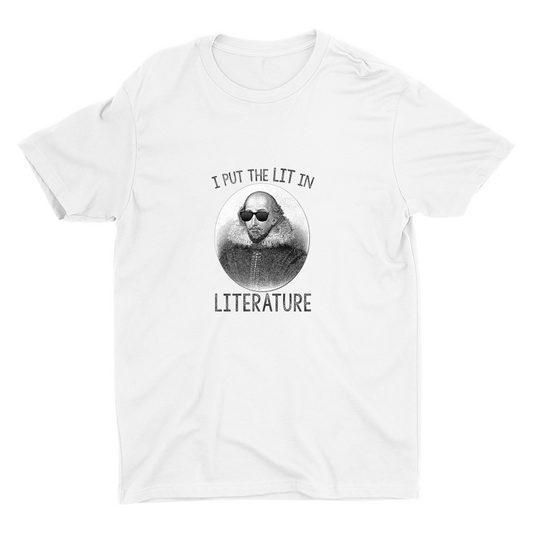 I PUT LIT IN LITERATURE Cotton Tee