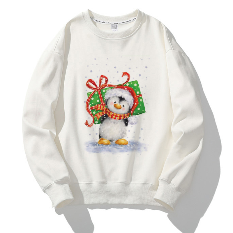 Merry Christmas O-Neck White Sweater H