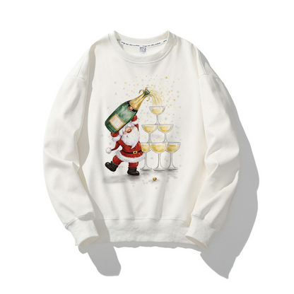 Hello Christmas O-Neck White Sweater W