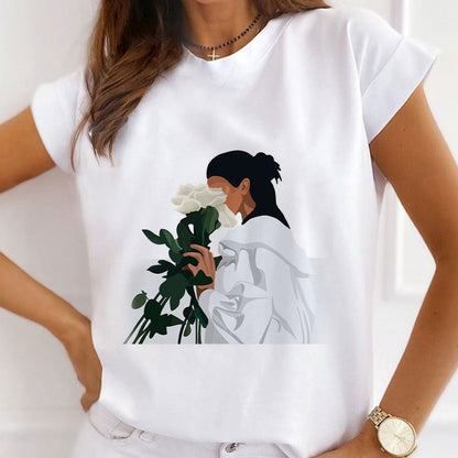 Style P£º Trend Leader Women White T-Shirt
