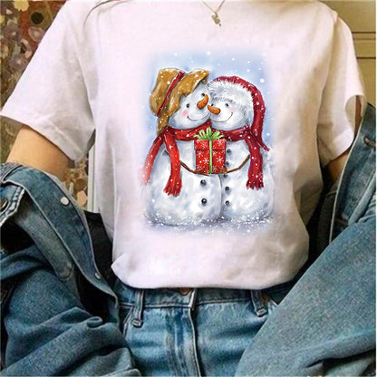 2022 Christmas Snowman White T-Shirts