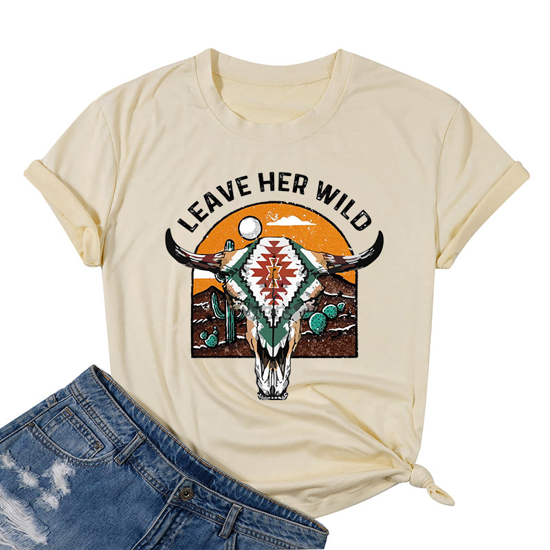 Leave Her Wild Cotton Tee