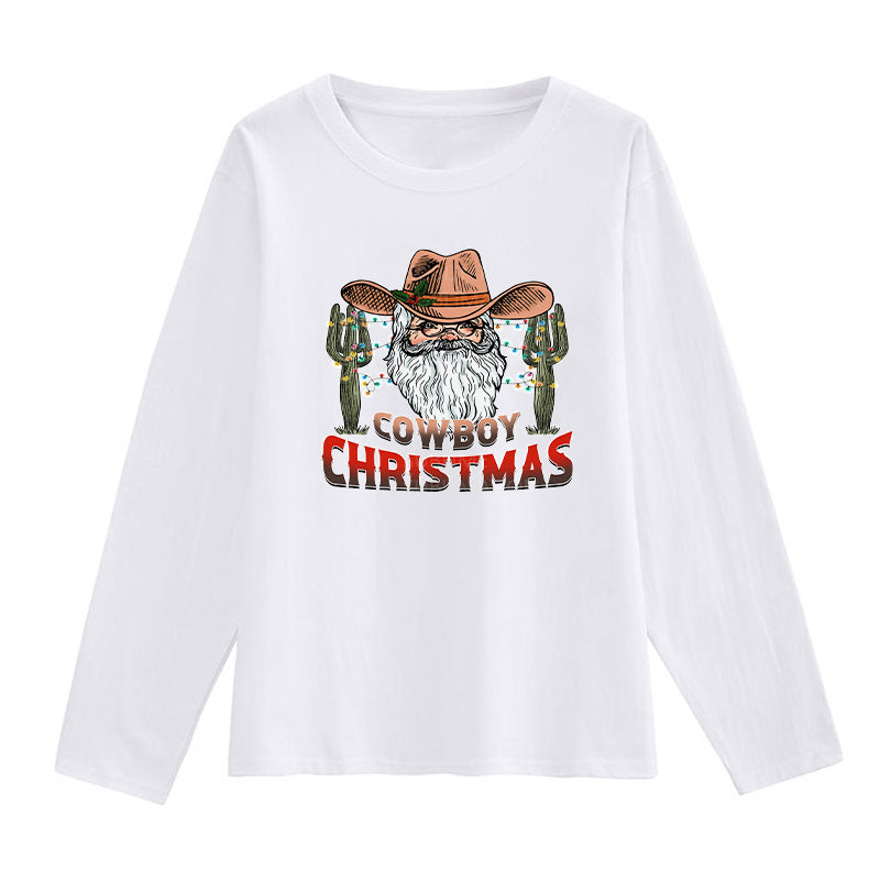 2022 Cowboy Christmas White T-Shirts