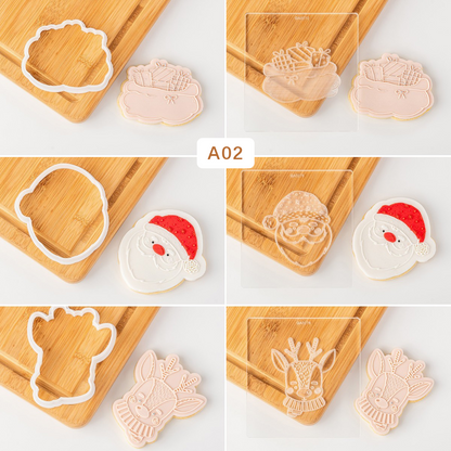 Cute Christmas Santa Cookie Cutters