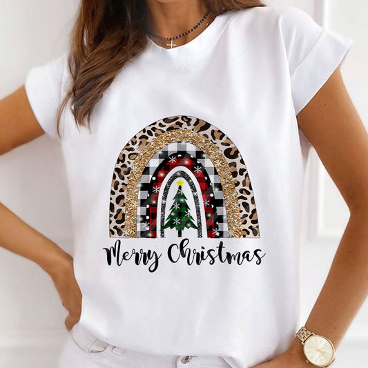 HELLO 2021 Christmas Women White T-Shirt Y