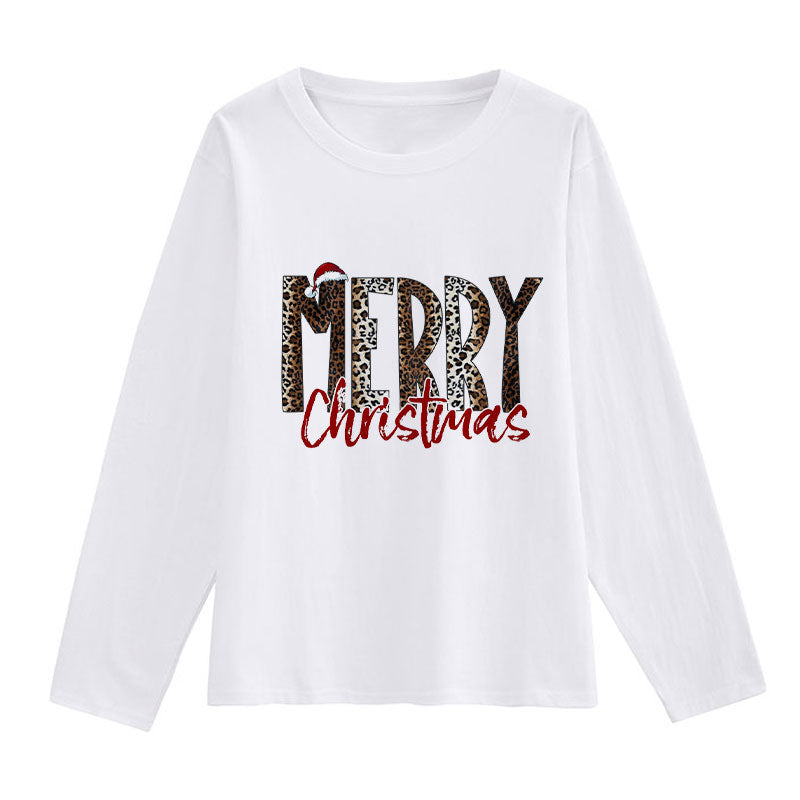 HAPPY Christmas Ladies White T-Shirt M