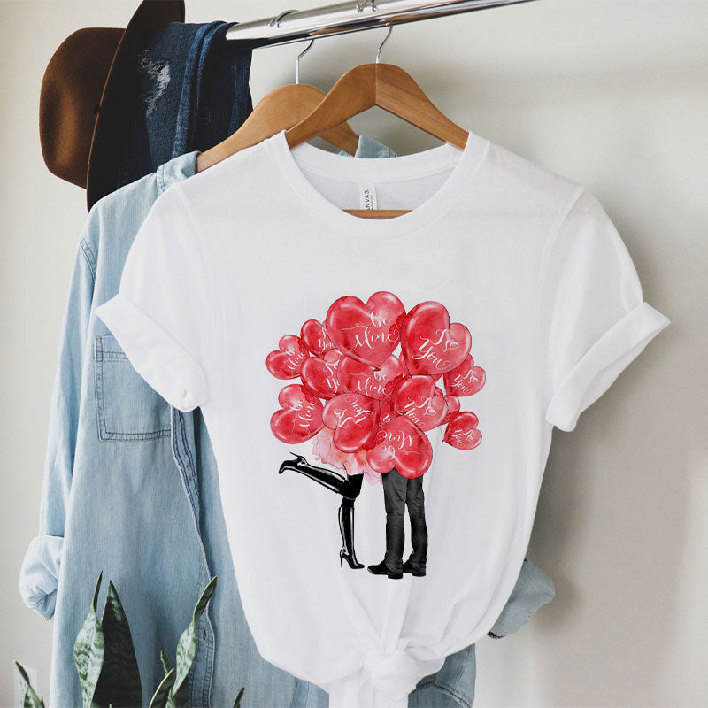 Happy Valentine's Day White T-Shirt Q