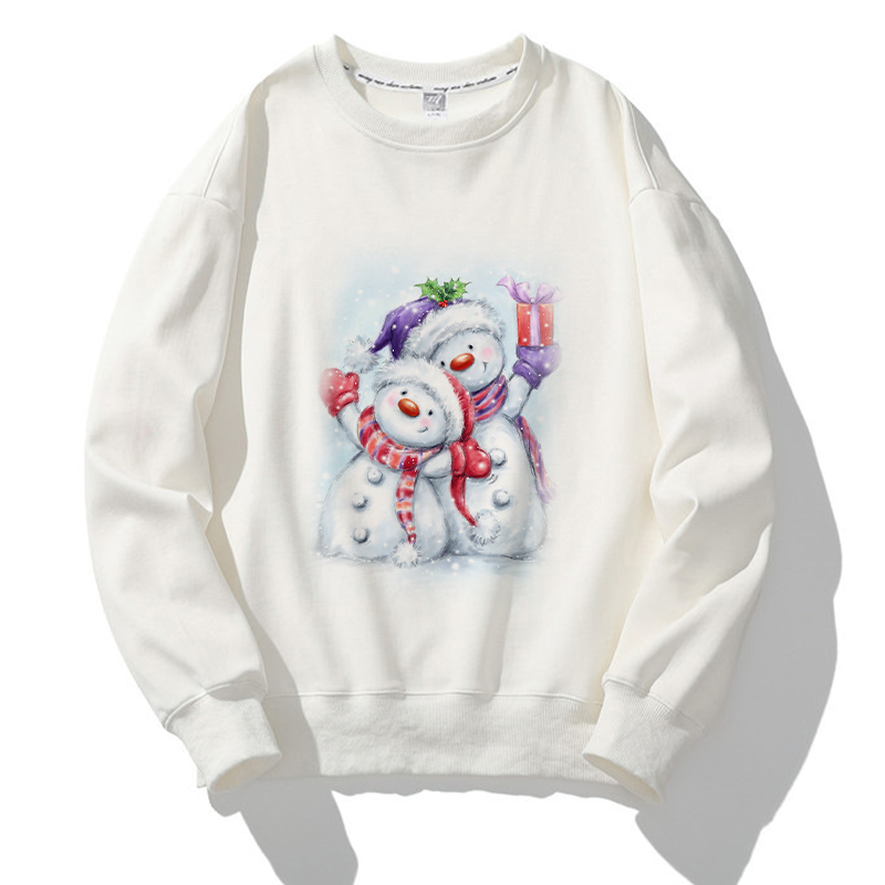Jolly Christmas O-Neck White Sweater G
