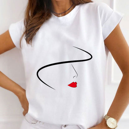 Makeup Makes You Delicate Female White T-shirt G