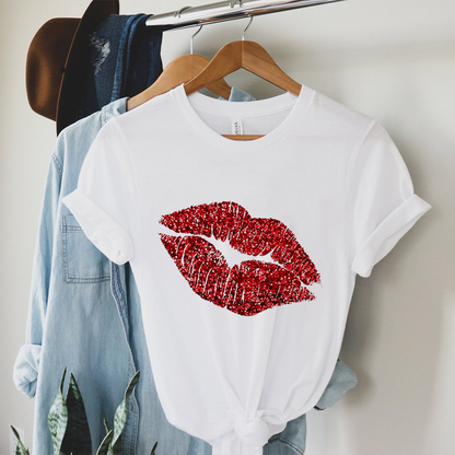 Red Glitter Lips