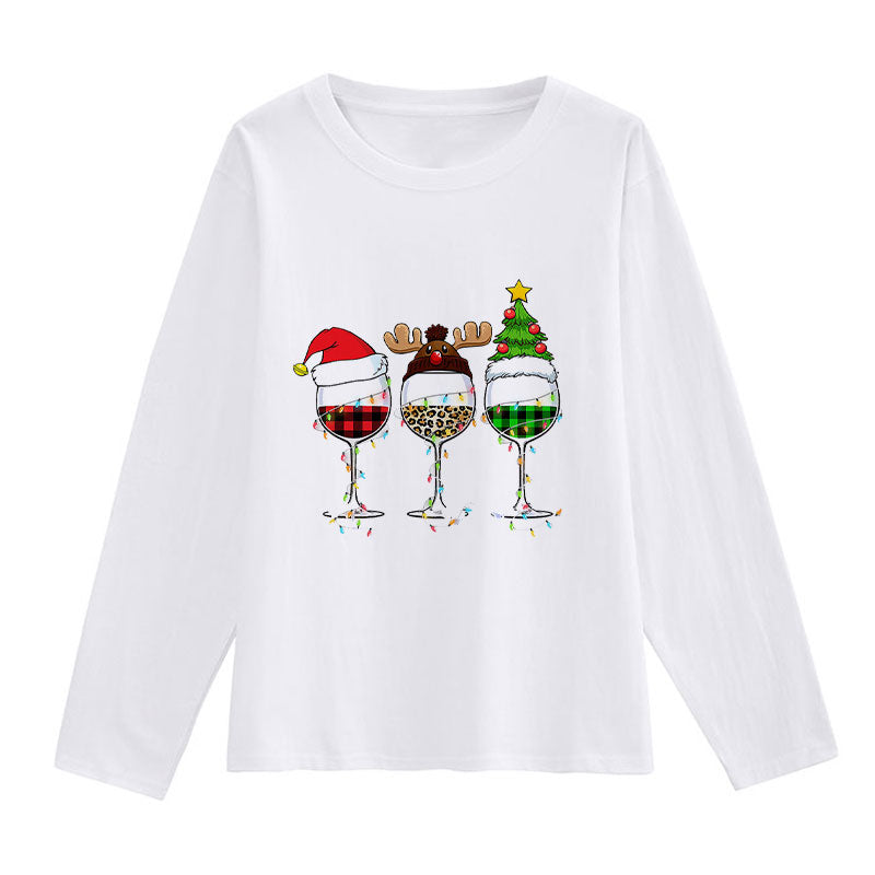 2021 Fashion Christmas White Shirt For Ladies G