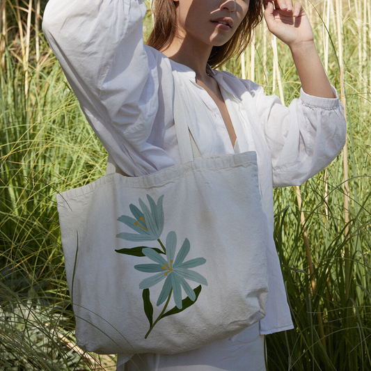 BLUE CHAMOMILE CANVAS BAG