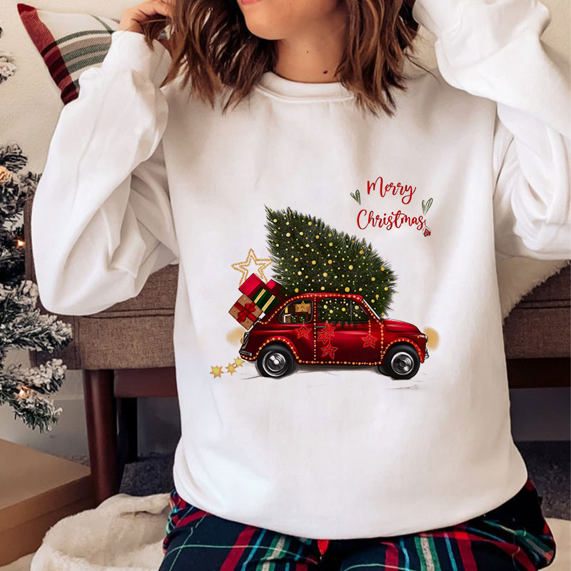Merry Christmas O-Neck White Sweater X